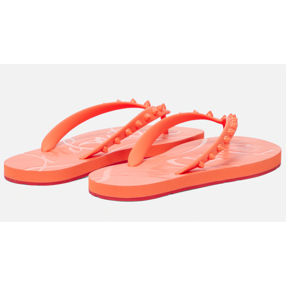 Christian Louboutin Mens Loubi Flip Flop Spikes Flat Drag Thong Sandal 43 10 - Picture 10 of 12